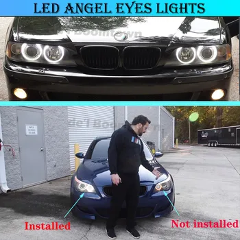 120W LED Angel Eyes Žarnice Za BMW 1 5 X 6 7 Serija X3 E83 E53 X5 E39 E64 E65 E66 E60 E61 E63 Avto Marker Žarometi, Svetilke