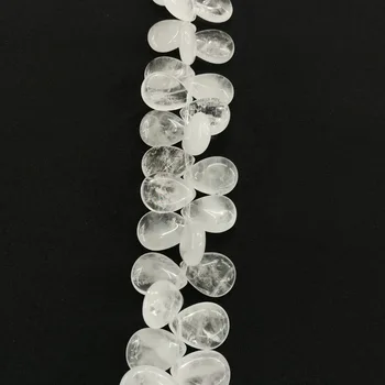 13x18mm Naravni beli kristalni kamen čar Vode Spustite Obliko Kroglice Za Nakit, Izdelava DIY Zapestnica Pribor 26pcs