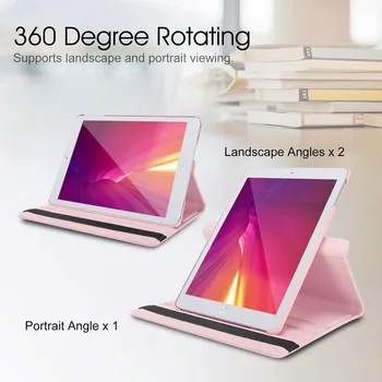 360 Stopinj Vrtljivo PU Usnja Flip Cover Primeru Luštna Mačka Za iPad 7. Generacije 10.2-v Pro 2019 Mini 5 Air 2 Primera Pametnih Tablet