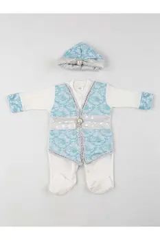 Siva turkizno dojenček fant obleko otomanski mevlüt dojenčki jumpsuit klobuk mevlüt posebnih priložnostih bombaž prepotenih modeli