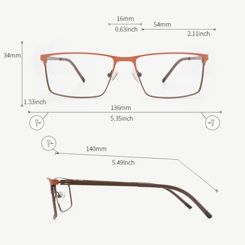 Kovinski S. S Moške Očala Optični Okvir Super Rahlo Moških Spektakel Branje Kratkovidnost Zrelih Moških Oči Očal Okvir