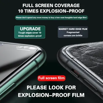 3pcs Polno Kritje Stekla za iphone 11 Pro X XR XS Max 6 7 8 plus Zaslon Patron, 9D Zaščitno Steklo za iphone SE 2020