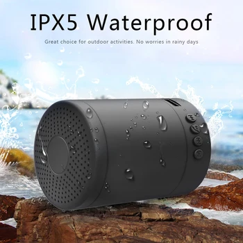 IPX5 Nepremočljiva Prenosni Zvočnik Bluetooth Stereo Zvočnik Brezžični Zvočnik Mini Stolpec Glasbe Bas 5W Izhod za Zvočnike