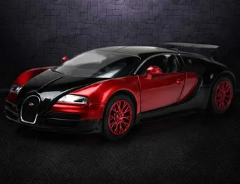 1:32 Obsega Bugatti Veyron coches jugetes Diecast Modela Avtomobila avtomobili a escala Potegnite Nazaj avtomobilčki oyuncak araba Otroci Igrače Darila