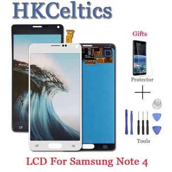 Preizkušen LCD Zaslon Za Samsung Galaxy Note 4 Note4 N910 N910A N910F z Zaslonom na Dotik LCD Računalnike lahko prilagodite svetlost