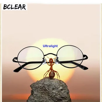 BCELAR Čistega Titana Obnovite Starodavne Načine Očal Okvir Človek Optika Kratkovidnost Krog Očal Okvir Gospa Očala Okvir Retro