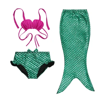 Poletja 2017 morska deklica 3Pcs na Novo določiti Otroci Dekleta morska deklica Rep Swimmable Nastavite Kostum