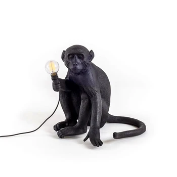Sodobna E27 LED MANSARDA Obesek luči Opica Lučka Konoplja Vrv Nordijska Obesek lučka za Osvetlitev Umetnosti Replike Smolo Visi Svetilka Svetilka