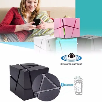 Prenosni HI-fi Bluetooth Zvočnik LED Cube Stereo Mini Zvočnik Super Subwoofer SoundBox Podpira FM Radio TF Kartice