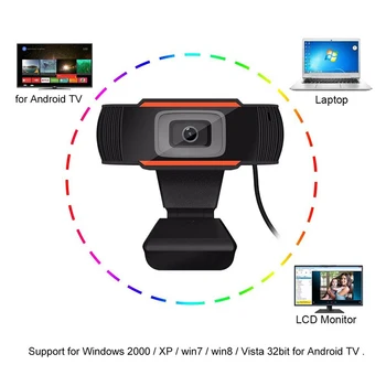 480p/720p Vrtljiv HD Webcam Clip-on PC Digitalni USB Kamera Snemanje Video posnetkov 1,20 M, Mic Online Learning Network, Poučevanje Na Zalogi