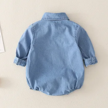 Otroška Oblačila, Newborn Baby Fantje Traper Bodysuits Jumpsuit Obleke Sunsuit Dojencek Dekliška Oblačila 0-24M