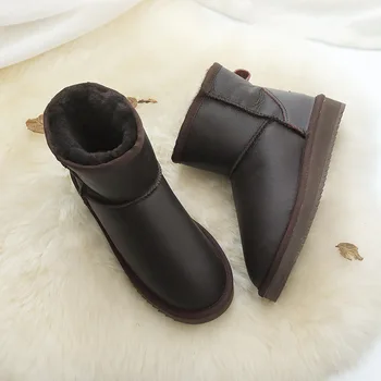 Pravi Ovčje Kože 2020 Nov Slog Lepo Zimo Klasičnih Sneg Škornji Prave Ovčje Kože Ženske Škornji Vrh Kakovosti Ženske Čevlje
