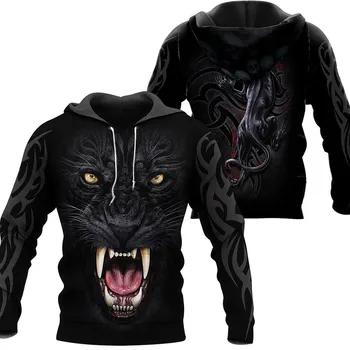 Black Panther 3D Full-tiskanje Hoodies Modo Jeseni Majica Moški Ženske Priložnostne Harajuku Zip Suknjič Z018