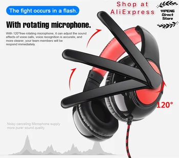 OVLENG P8 Žično Gaming Slušalke E-Šport z Mic Stereo Surround Zvok Hi-fi Slušalke za PS4 Prenosni RAČUNALNIK 3.5 mm Jack HD Voice