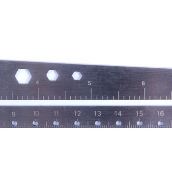 EOS Večfunkcijsko Vladar 26.3 * 3.9 cm na Prostem Obsega orodje zemljevid točke kompasi vladar merilnikom. iz Nerjavečega jekla notranji heksagonova