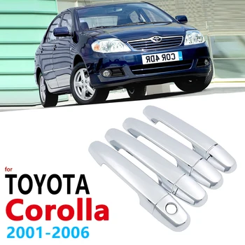 Chrome obravnava Pokrovček Nastavite Trim za Toyota Corolla E120 E130 2001~2006 Auto Dodatki Nalepke Avto Styling 2002 2003 2004 2005