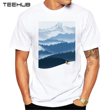 Novi modeli 2019 TEEHUB Kul Moda za Moške GORSKI DUH Oblikovanje T-Shirt Kratek Rokav O-vrat Vrhovi Hipster Tee