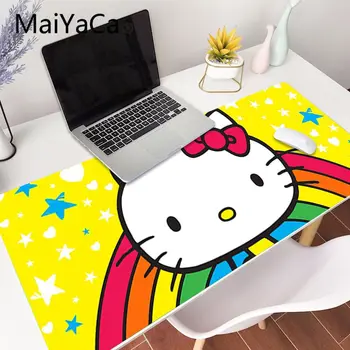 MaiYaCa Punco, Darilo Pad Japonske Risanke Mačka laptop Gaming Mouse Pad Velike Zaklepanje Rob 70x30cm 80x40cm Deak Mat Cs Pojdi