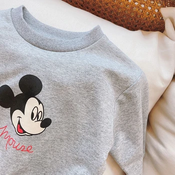 Disney Newborn Baby Šport Bo Ustrezala Minnie Mickey Mouse Jesenski Oblačila Baby Dekleta Fantje Risanka Priložnostne Pulover, Hlače, Obleke Set