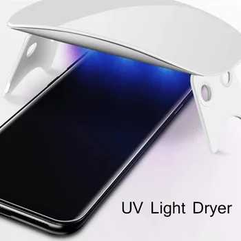 2pcs Screen Protector For Samsung S9Plus S10Plus Kaljeno Steklo Tekoče Polno Lepilo UV Svetlobe Opomba 10 Plus S20 Plus Opomba 20 ultra