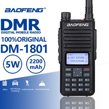2019 Novo Baofeng DM-1801 DMR Walkie Talkie Raven I/II Digital Analogni Dvojni Način Dual Band dvosmerni Radijski Comunicador Hf oddajnik in Sprejemnik