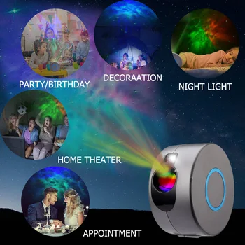 Night Light Star Laserski Projektor Zvezdnato Nebo, Oblak Lučka Za Spalnico Galaxy Svetlobni Projektor Otrok Dar, Dekorativni Nočna Lučka