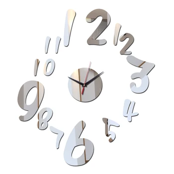 Vroče novih prihoda omejeno časovno omejeno stenske ure watch ura soba quartz iglo akril geometrijske nalepke