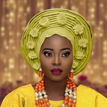 Nova zasnova aso oke headtie auto afriške gele ženske nigerijski moda glavo ovijte