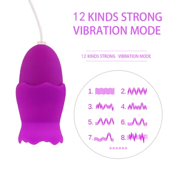 EXVOID Jezika Vibrator Vibracijsko Jajce Jezika Ustni Lizanje Sex Shop Klitoris Stimuliranje G-spot Masaža Sex Igrače za Pare 12 Načinu