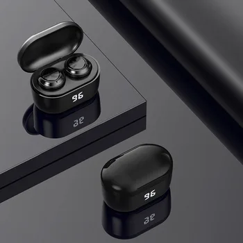 čepkov slušalke bluetooth V5.0 brezžični tws ušesa telefonov v uho modri zob hi-fi Stereo zvok bloothooth z mikrofonom display