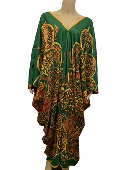 الأوروبية الملابس Priljubljena Natisnjeni Bohemian Proti-vrat svile tam kaftan maxi obleke skupnosti vêtements Kuvajt Tradicionalne Ženske obleke