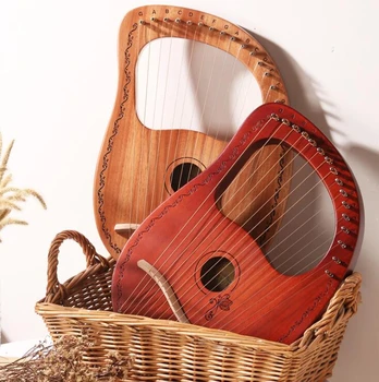 10/16 Niz Lesa Lier Harfo Kovinsko Past Mahony Masivnega Lesa, Strunami Instrument, s Draagbag