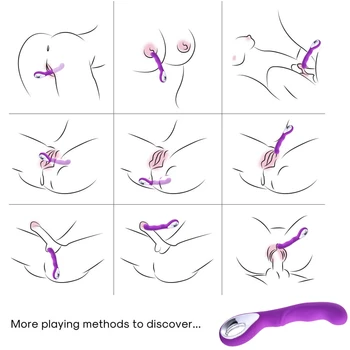 10 Hitrosti Silikonski USB Polnilne Nepremočljiva AV Palico massager G Spot Vibratorji Močne Erotično Klitoris Vibrator Sex Igrača za Ženske