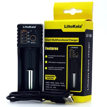 Novo Liitokala Lii-402 202 100 polnilec, baterijo 18650 3,7 V 26650 16340 18650 NiMH baterija litij - + 5V 2A plug