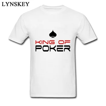 Kralj Poker Moške Bombaž Vrhovi T Shirt Meri Mens Kratek Rokav Tee Srajce Smešno Design Lopata T-Shirt, Okrogel Ovratnik