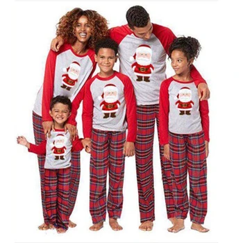 2020 Družino Božični Pižamo Nastavite Odrasli Otroci Pižame Bombaž Otroška Romper Družino Sleepwear Božič Družinski Ujemanje Oblačila