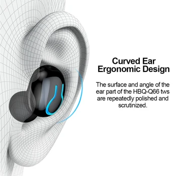 ALWUP Bluetooth 5.0 Slušalke Brezžične Slušalke Šport Nepremočljiva Stereo Slušalke Z Dvojno Mic 6000mAh Napolnjenosti Baterije Primeru Q66