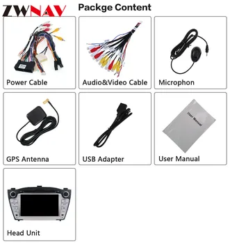 Avto Multimedijski Predvajalnik, GPS, 2 Din Android 9.1 Za Hyundai/IX35/TUCSON 2009-Canbus Auto USB zemljevid DVD Predvajalnik Radio magnetofon
