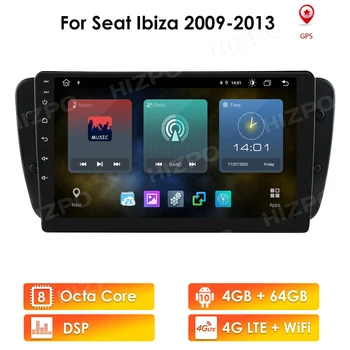 Android 10 Avto GPS Radio Za Seat Ibiza 6j 2009 2010 2012 2013 GPS Navigacija 2 Din Zaslon, radio Audio Predvajalnik