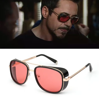 Nova Evropska in Ameriška modna sončna očala, Iron Man, retro vetrobransko steklo sončna očala moških in žensk prosto živečih osebnosti očala očala