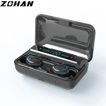 ZOHAN slušalke brezžične 5.0 bluetooth slušalke z mikrofonom Slušalke F9-V5.0 Prstnih Dotik Slušalke za Šport Nepremočljiva