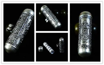Tibera 925 sterling srebro Molitev polje Obeski Tibera Lepo Valja Amuleti Lockets Osem Ugoden GAU T9018