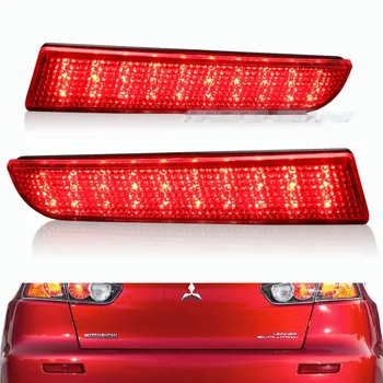 2x Brisanje/Dima/ Rdeča Odbijača Reflektor Zadaj Rep Zavore Opozorilo Vožnjo Vzvratno Parkiranje LED Lučka Za Mitsubishi Lancer EVO X 08-15