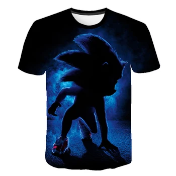 Sonic Hedgehog majica 3D Tiskanih Fantje Dekleta Kratek Rokav Najnovejše Otroci Risanka T srajce Poletje Športna Oblačila Otrok