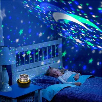 Star Projektor Noč Svetlobe Za Otroke Vesolja Noč Svetlobe Projekcija Lučka Romantično Zvezda Morja Rojstni Dan, Božič Projektor Lučka