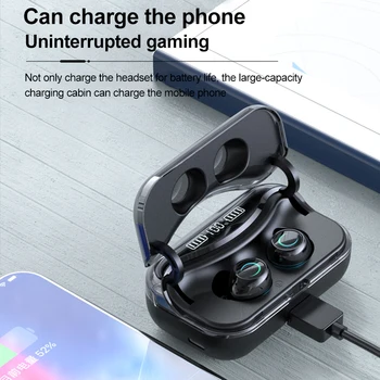 Kawbrown G08 Bluetooth 5.1 Slušalke Touch Kontrole Brezžični Headphons HiFi IPX7 Nepremočljiva Čepkov Slušalke z LED Zaslon Charg