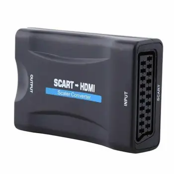1080P Scart Na HDMI Pretvornik Zvoka Upscale Video Adapter za HDTV Nebo Polje STB za Pametni telefon s TV-sprejemnikom HD DVD Najnovejši EU/ZDA Vtič