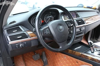 ABS Ogljikovih Vlaken/Chrome Slog Za BMW X6 E71 2010-13 Dodatki Avto Volan Gumb Okvir Pokrova Dekoracijo Trim Nalepka