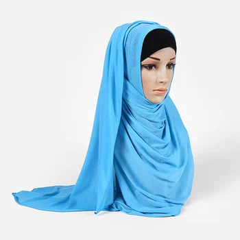 Ženska Moda Modal Bombaž Barva Hidžab Šal Visoke Kakovosti Mehko Zaviti šal Šal Muslimanski Vodja Šal 30 barv