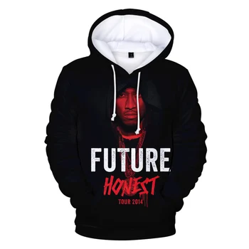 Prihodnost rapper 3D Tiskanih Hoodies Ženske/Moški Modni Long Sleeve Hooded Majica Vroče Prodaje Priložnostne Ulične Oblačila